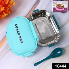 Colorful dual-tone lunch box with secure lid closure