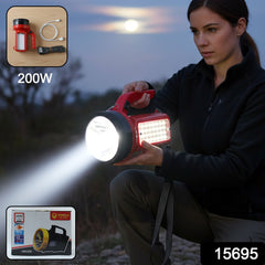 OMEGA LED searchlight front and side panel illuminated