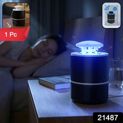 Indoor insect trap lamp in use