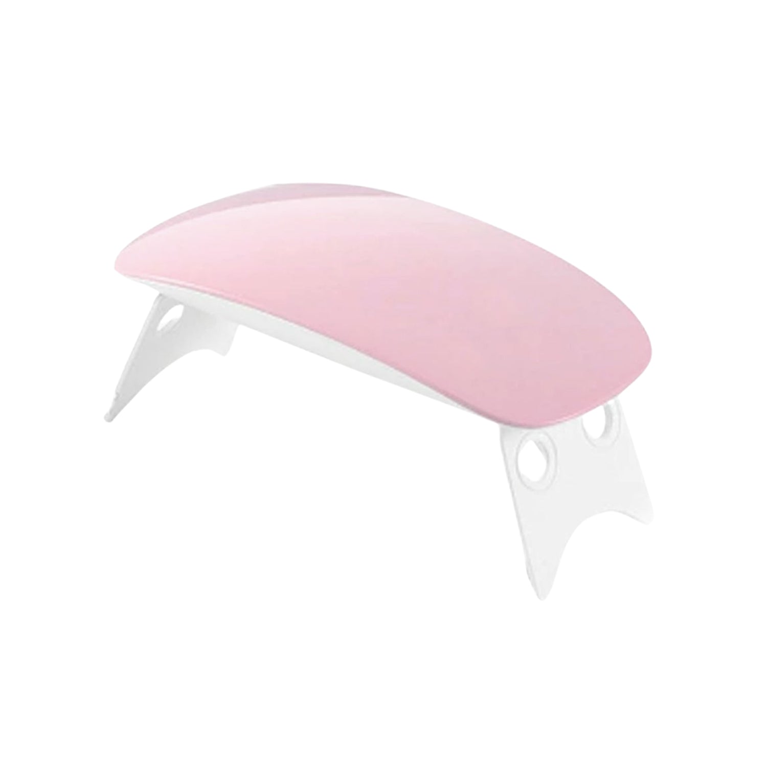 Hand under mini LED UV nail lamp