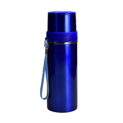 Stainless steel bottle showcasing leak-proof cap