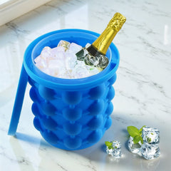 Silicone ice cube maker bucket for freezer