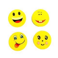 Variety of smiley face erasers for school and parties
