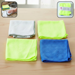 Multipurpose Microfiber Cleaning Cloth 4-Pack Set