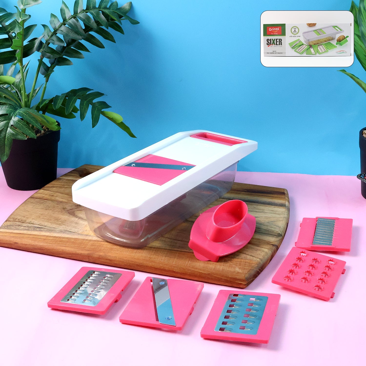 6-in-1 Vegetable Slicer with Storage Container