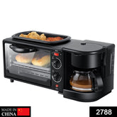 Compact 3-in-1 portable breakfast station with removable trays