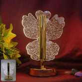 Luxury Crystal Table Lamp with Four-Leaf Clover Design
