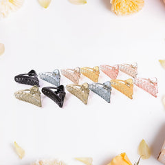 Triangle open-frame plastic hair climber clip for women and girls