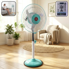 12V DC Hybrid Pedestal Fan, front view