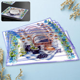 Set of 6 multicolor heat-resistant PVC dining table placemats