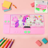 Multi Purpose Gadget Jumbo Pencil Box Compass With Calculator Jumbo 2 Side Slot Geometry Box Compass Use School , Traveling & Studio