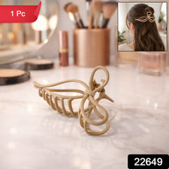 Elegant bow-shaped hair claw clip