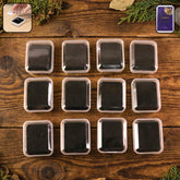 Set of 12 mini jewellery storage boxes with soft cushions