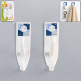 Set of strong self-adhesive multipurpose wall hooks on a white background