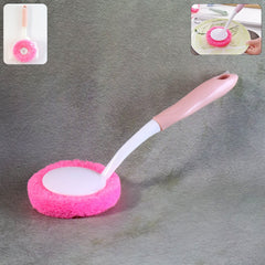 Long Handle Kitchen Dish Scrubber Brush with Soft Sponge Head