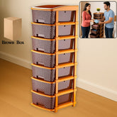 7-Layer Plastic Storage Drawer Organizer front view