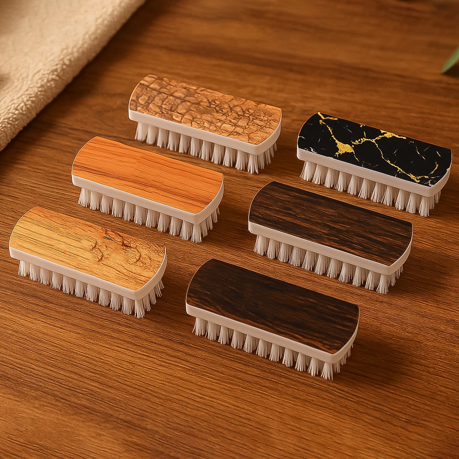 VeePee 6 Pcs Heavy-Duty Cloth Washing Brush Set
