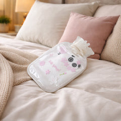 Cute printed mini hot water bag front view