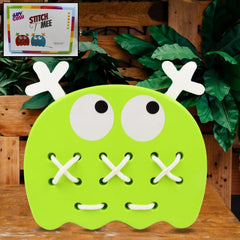 Child playing with Stitch Mee Puzzle Toy pieces