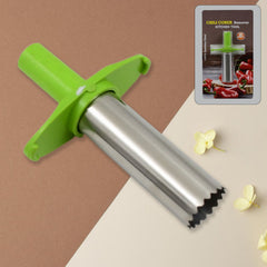 Stainless steel chili corer remover tool