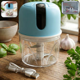 Wireless USB Rechargeable Mini Electric Garlic Chopper with 3 Blades
