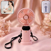 Rechargeable Portable Handheld Mini Fan with Digital Display