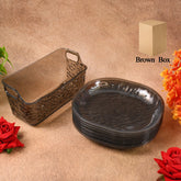 10-piece reusable plastic household dinner plates set