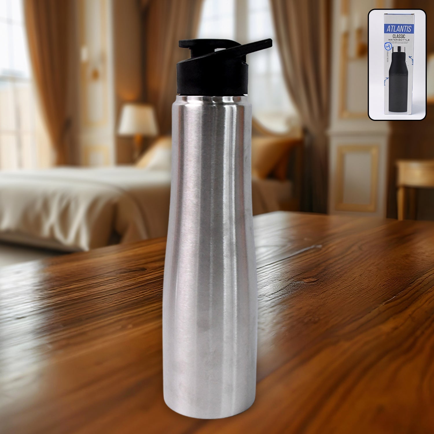 Stainless Steel Vacuum-Insulated Water Bottle front view