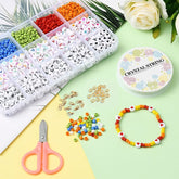 DIY Bracelet Making Kit with colorful beads & alphabet letters