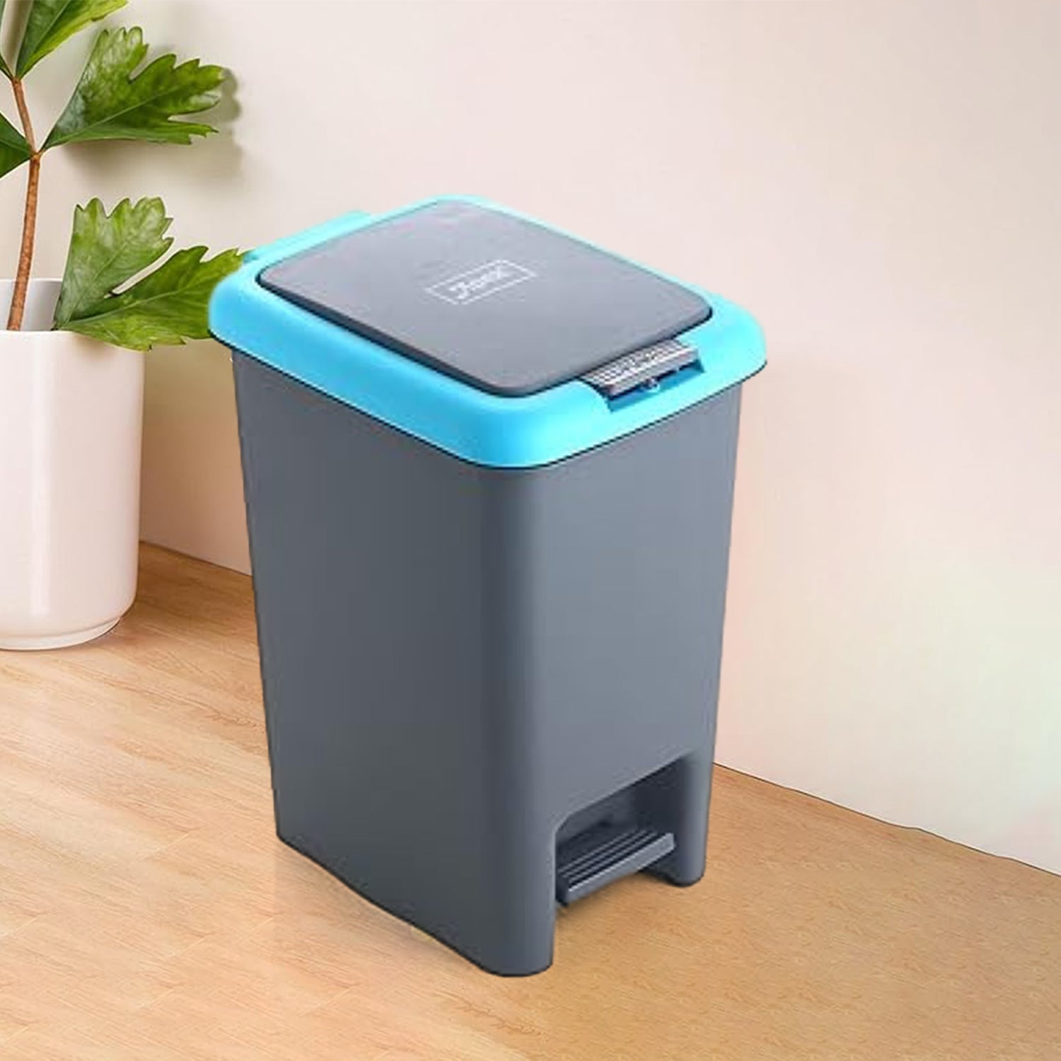 DeoDap Apex Plastic Push Pedal Dust Bin 6.5L - main