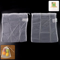 Lightweight breathable reusable mesh bags for fruits and vegetables