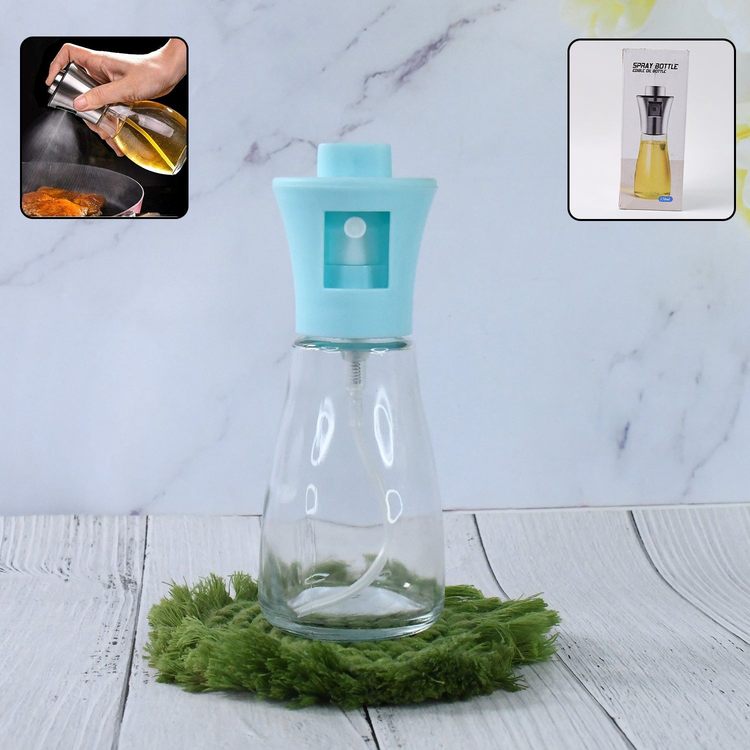 170ml oil dispenser bottle with mist spray for cooking