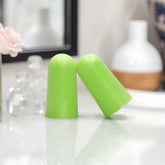 Soft foam earplugs in plastic storage box
