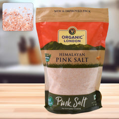 Organic Himalayan Pink Salt pack with Hima Glow branding