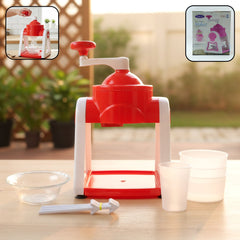 Red Manual Ice Gola Maker Shaver