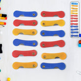 Pack of 12 multicolour mini paper cutter knives with stainless steel blades