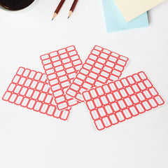 Multipurpose Blank Label Sticker Sheets with Red Border