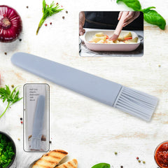 Silicone basting brush with ergonomic handle