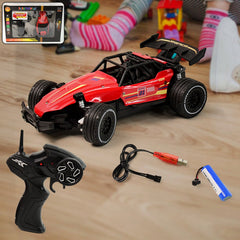 High-Speed Red Off-Road Remote Control Racing Car front view