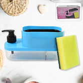 3-in-1 Soap Dispenser with Sponge Holder on Kitchen Sink