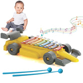 Musical car xylophone toy with mallet