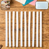 Pack of 10 transparent hot glue sticks, 20 cm length