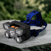 USB Rechargeable 5 LED headlamp front view