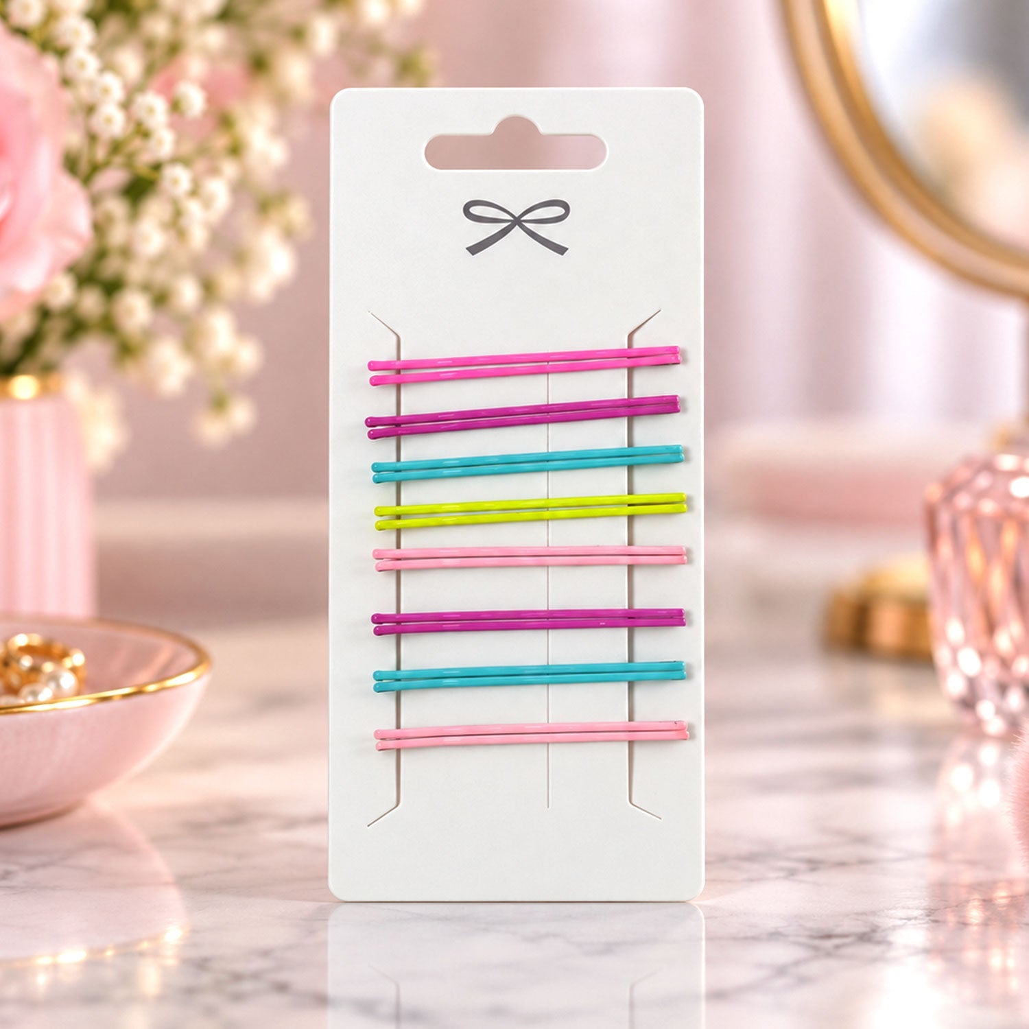 Colourful metal hair pins women girls
