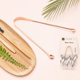 Copper tongue cleaner for oral hygiene
