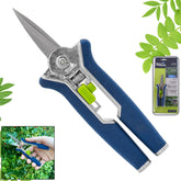 Precision micro garden snips with ergonomic handle