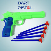 Medium Plastic Toy Gun with 5 Soft Suction Dart Bullets