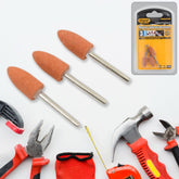 Bullet Shape Rotary Grinding Stone Set - 3 Durable Polishing Bits