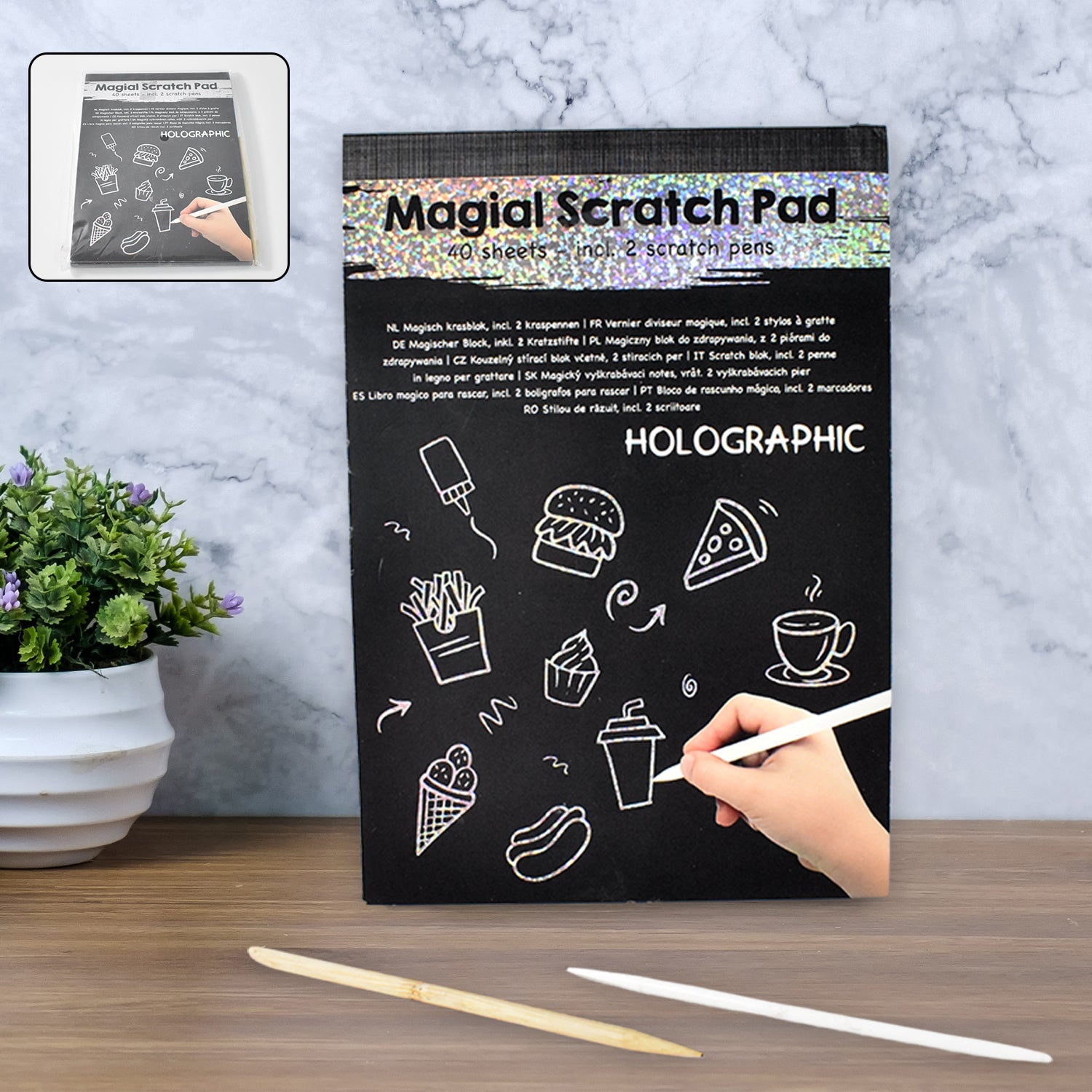 Magical Scratch Art Book cover with stylus