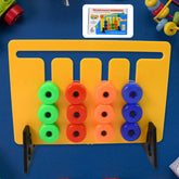 Montessori Slide Puzzle Toy Set with colorful sliding pieces